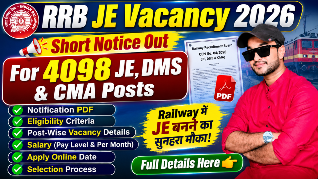 RRB Junior Engineer Recruitment 2026
